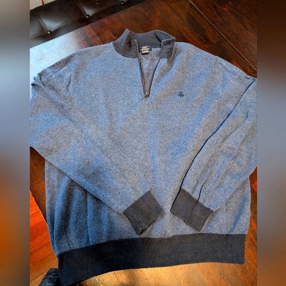 Brooks Brothers Other - Brooks Brothers Cashmere Blend Quarter Zip Pullover, Mens L, Blue
